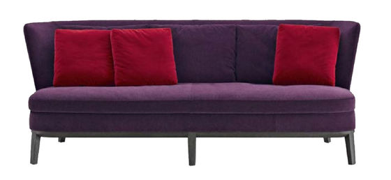 3 Seater λεκέδων απόδειξης τμηματικό καθιστικό ISO9001 καναπέδων βελούδου καναπέδων κόκκινο