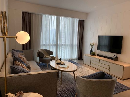 ASCOTT στερεά ξύλινα σύνολα καθιστικών επίπλων καθορισμένα για το ODM διαμερισμάτων