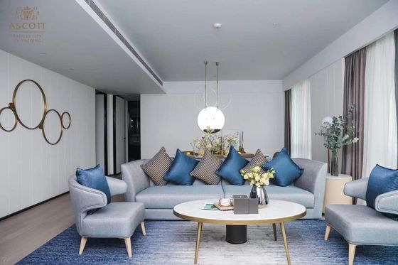 ASCOTT στερεά ξύλινα σύνολα καθιστικών επίπλων καθορισμένα για το ODM διαμερισμάτων