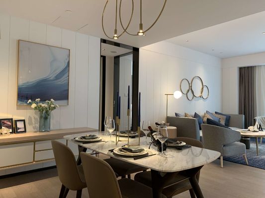 ASCOTT στερεά ξύλινα σύνολα καθιστικών επίπλων καθορισμένα για το ODM διαμερισμάτων