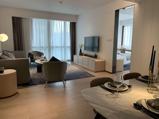 ASCOTT στερεά ξύλινα σύνολα καθιστικών επίπλων καθορισμένα για το ODM διαμερισμάτων