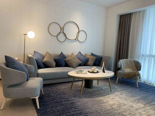 ASCOTT στερεά ξύλινα σύνολα καθιστικών επίπλων καθορισμένα για το ODM διαμερισμάτων
