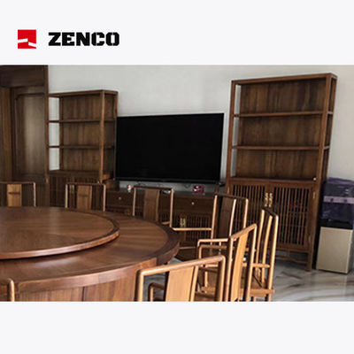 Μαγνητοπαρασκευαστικό σε στυλ μαγειρικής από στερεό ξύλο με περιστρεφόμενο τραπέζι 12 καρέκλες και 2 ντουλάπια κρασιού